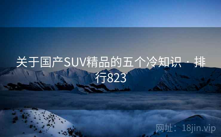 关于国产SUV精品的五个冷知识 · 排行823 关于国产SUV精品的五个冷知识 · 排行823
